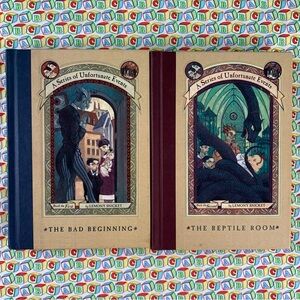 A Series of Unfortunate Events 2 Book Set by Lemony Snicket.